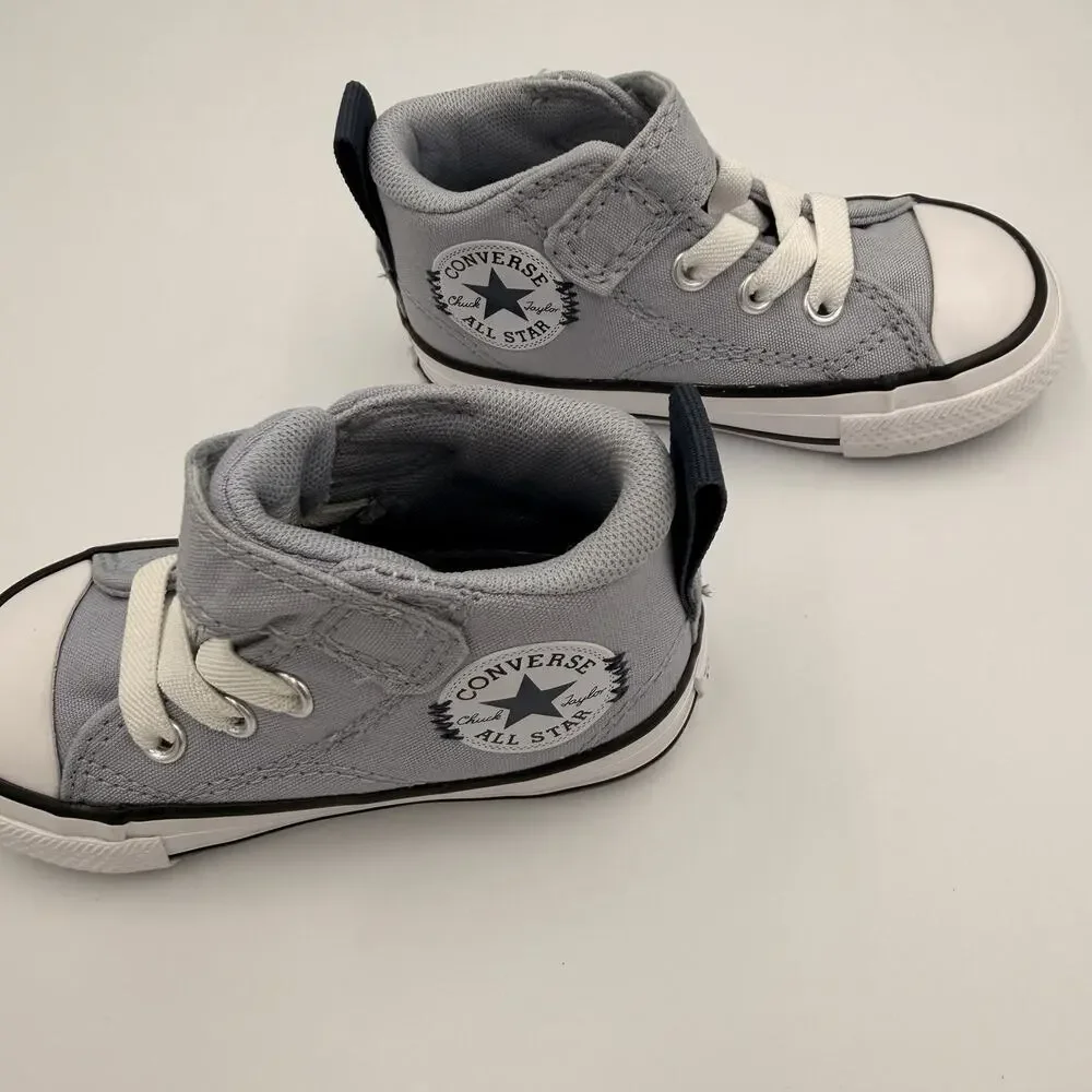 Converse Chuck Taylor Malden Street Mid Infant Size 5 Grey Blue A07383F NIB